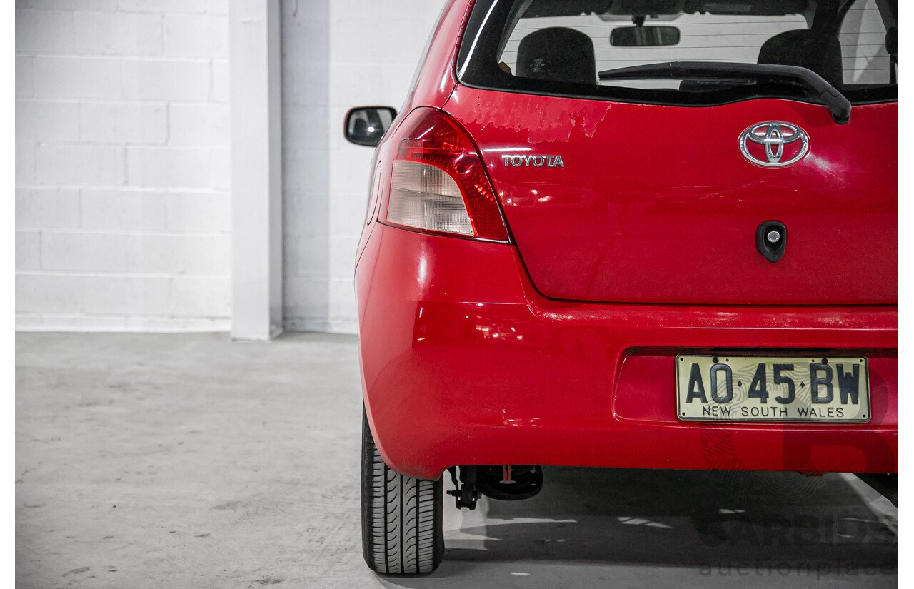 1/2007 Toyota Yaris YR NCP90R 3d Hatchback Cherry Red 1.3L