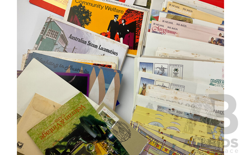 Collection of Australian 1980's Stamp Packs and First Day Covers Including Bicentennial, Living Together Stamp Books, Art of Our Country