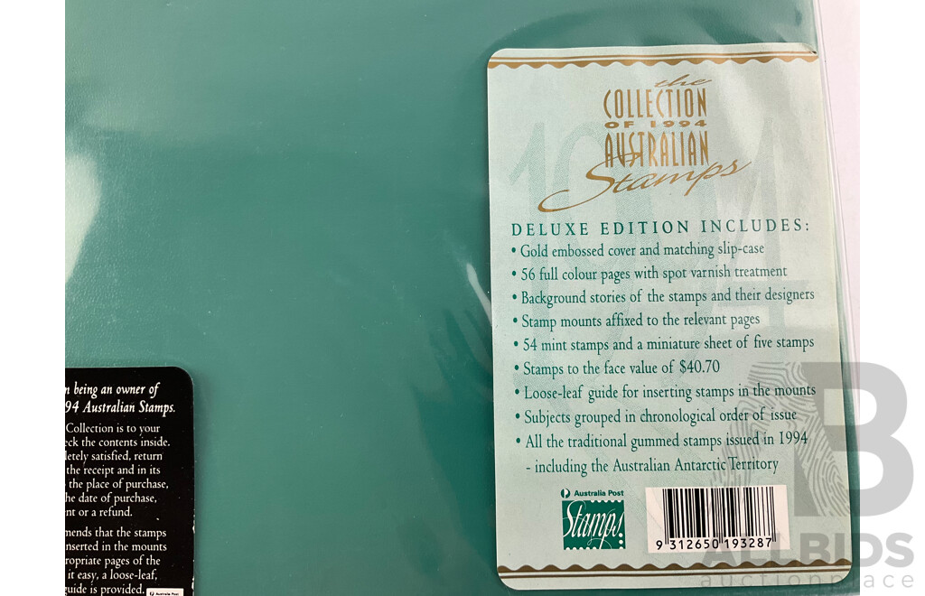 Australian 1994 and 1995 Deluxe Edition Annual Stamp Albums - Face Value $82
