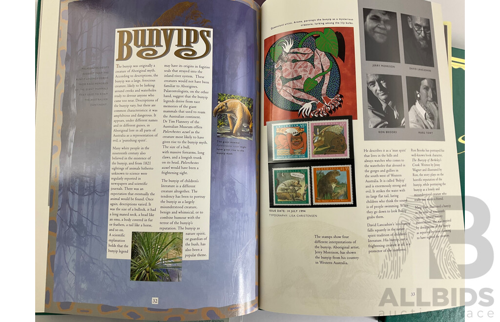 Australian 1994 and 1995 Deluxe Edition Annual Stamp Albums - Face Value $82