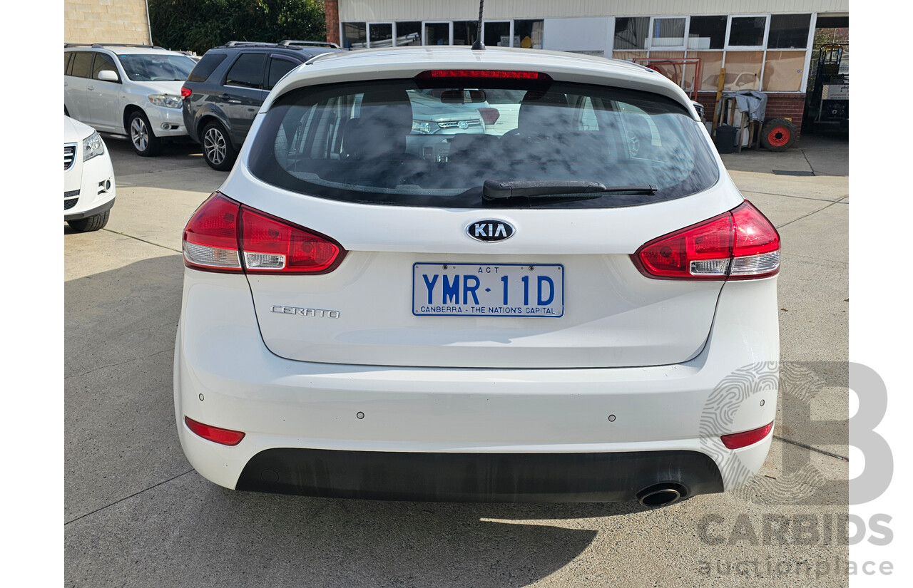 7/2014 Kia Cerato S YD MY14 5d Hatchback White 1.8L