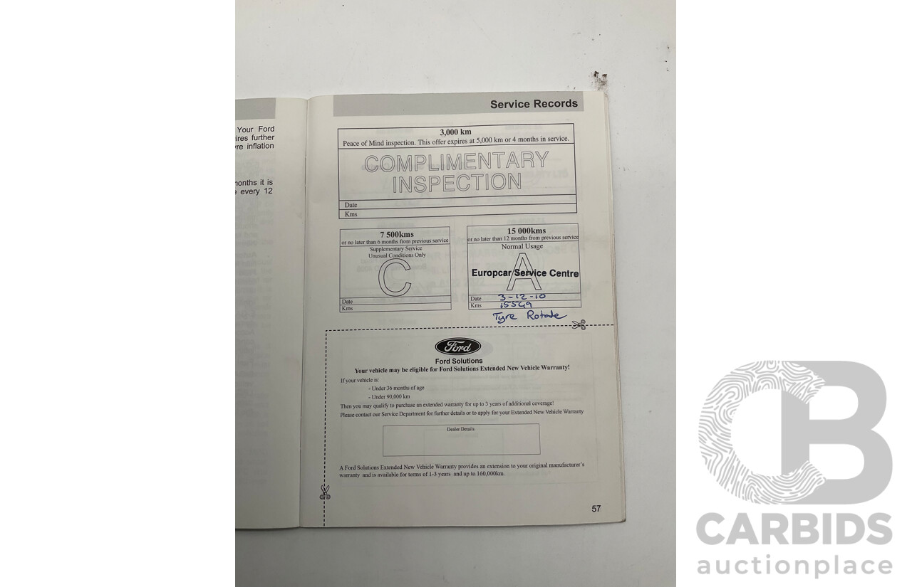 6/2010 Ford Falcon XT FG 4d Sedan White 4.0L