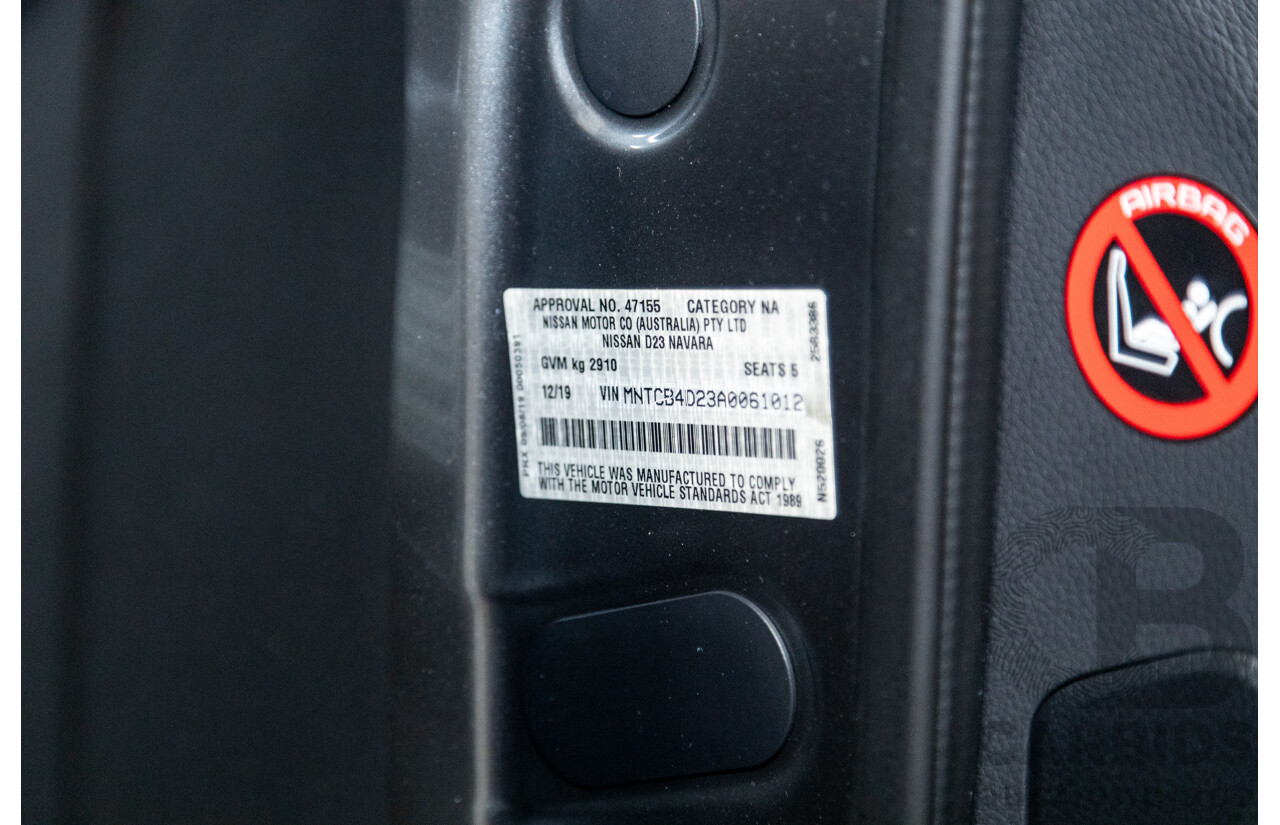 12/2019 Nissan Navara N-Trek (4x4) D23 S4 MY20 4d Dual Cab Slate Grey Metallic Twin Turbo Diesel 2.3L