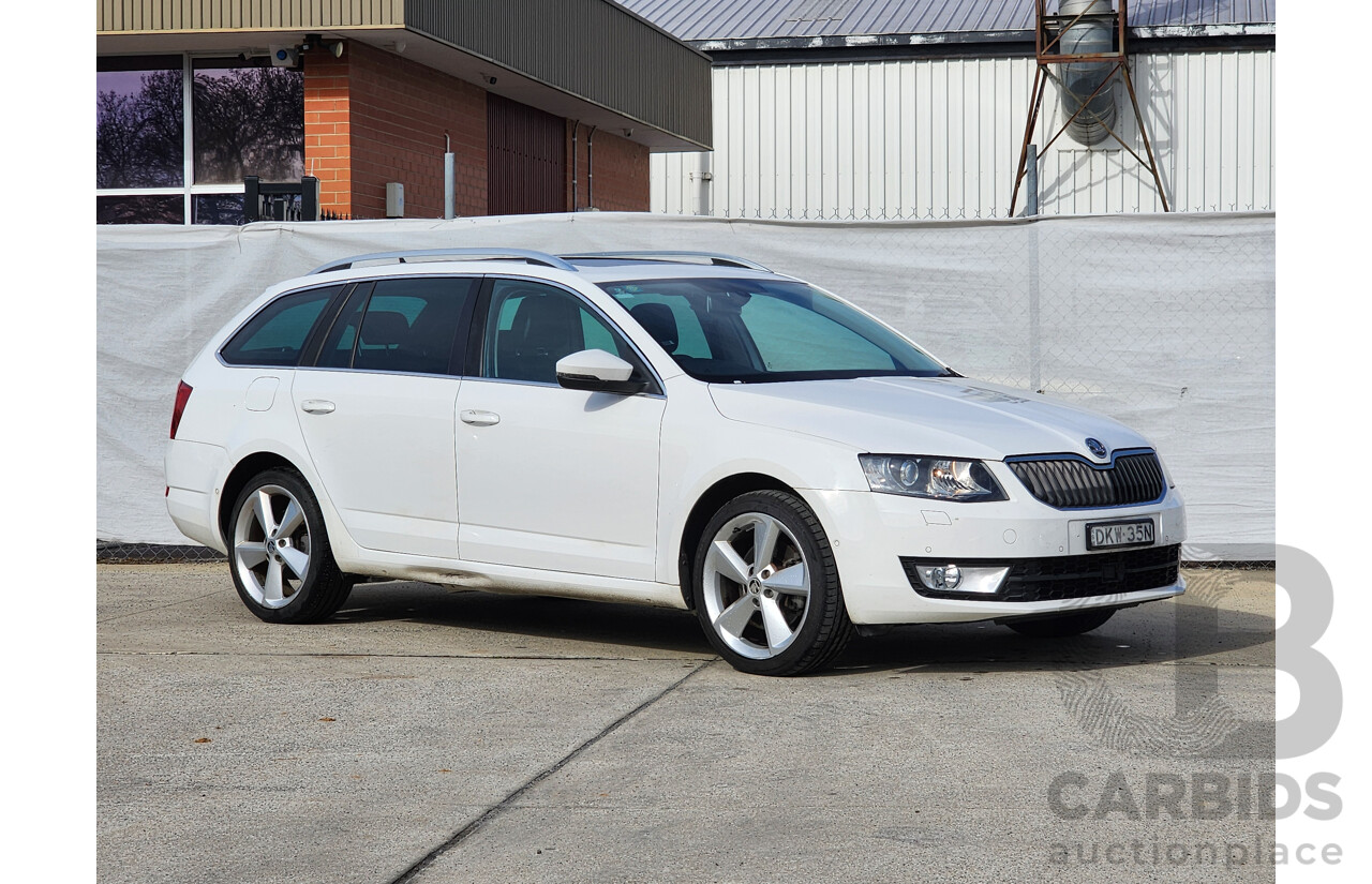 12/2013 Skoda Octavia 132 TSI ELEGANCE FWD NE 4D Wagon White 1.8L
