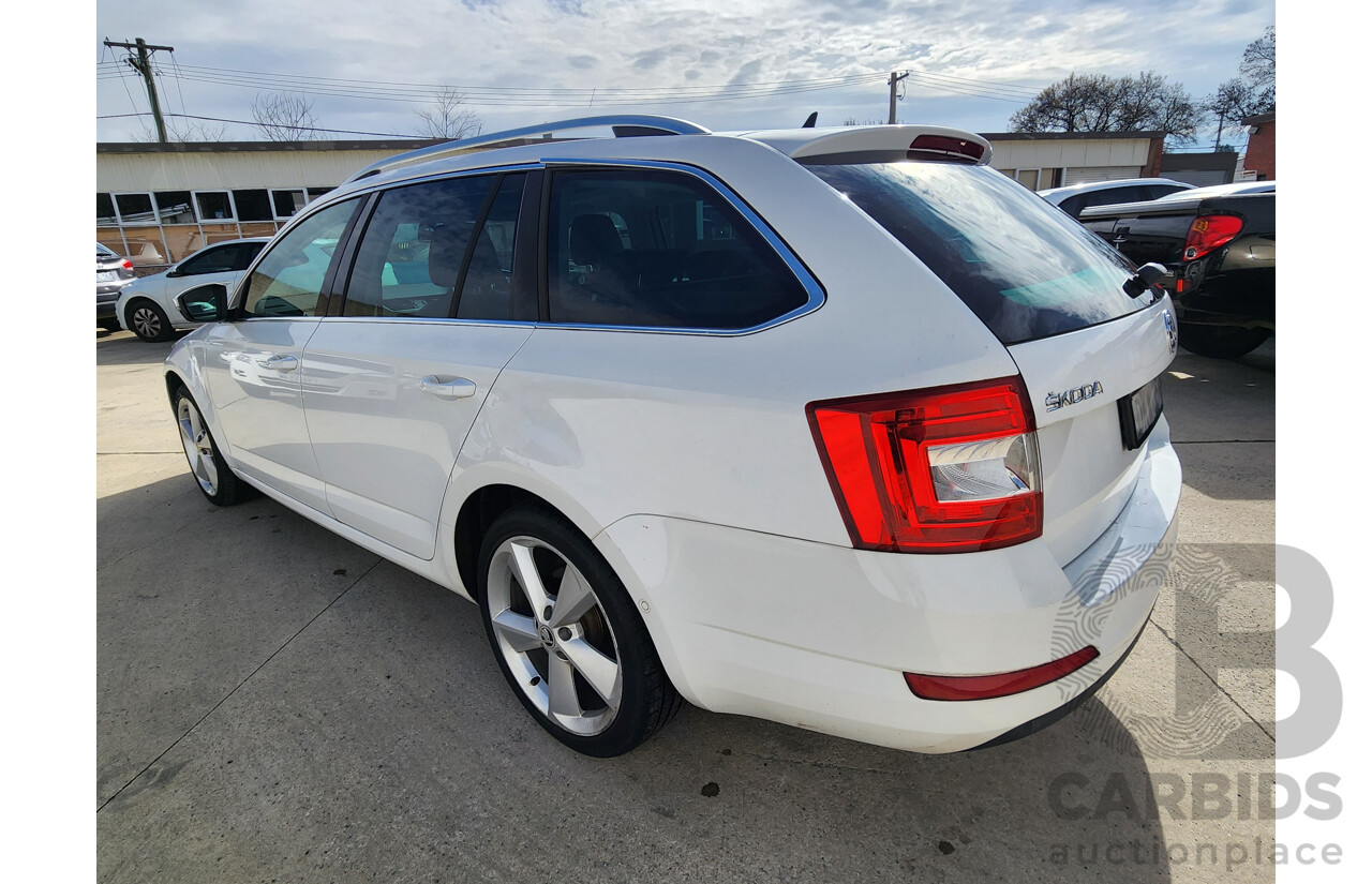 12/2013 Skoda Octavia 132 TSI ELEGANCE FWD NE 4D Wagon White 1.8L
