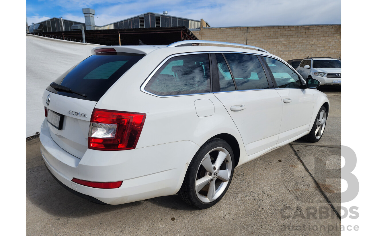 12/2013 Skoda Octavia 132 TSI ELEGANCE FWD NE 4D Wagon White 1.8L