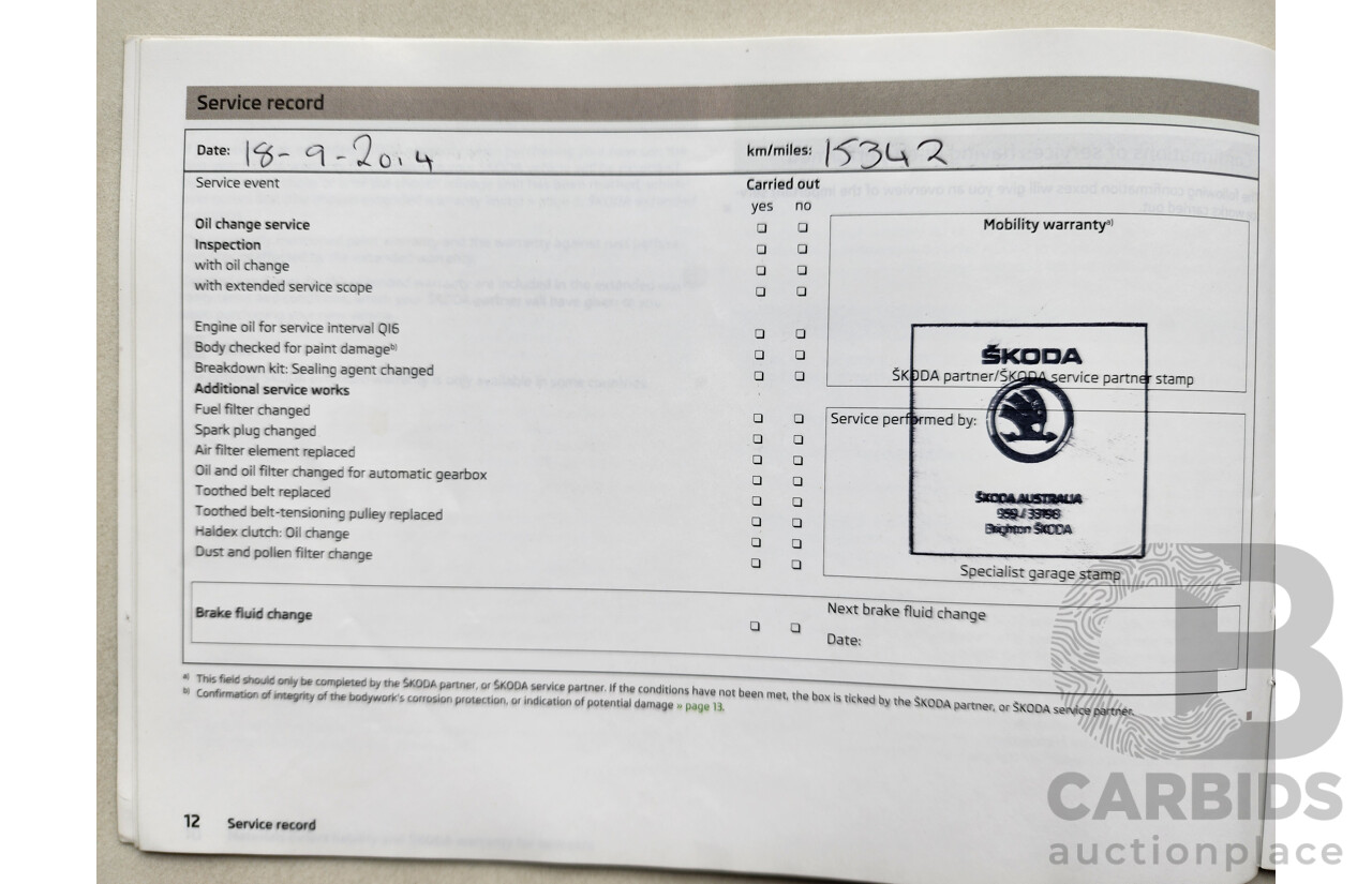 12/2013 Skoda Octavia 132 TSI ELEGANCE FWD NE 4D Wagon White 1.8L