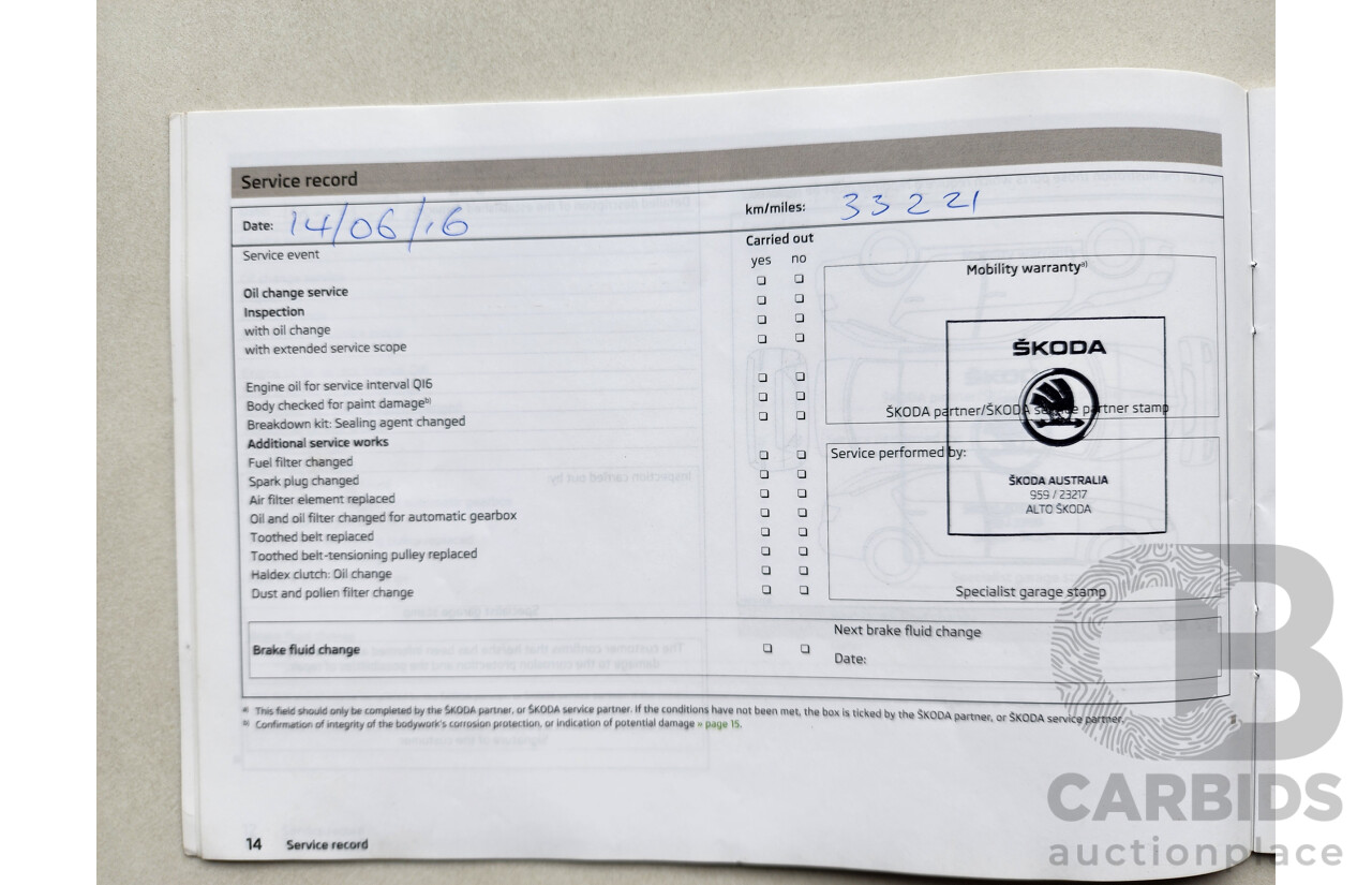 12/2013 Skoda Octavia 132 TSI ELEGANCE FWD NE 4D Wagon White 1.8L