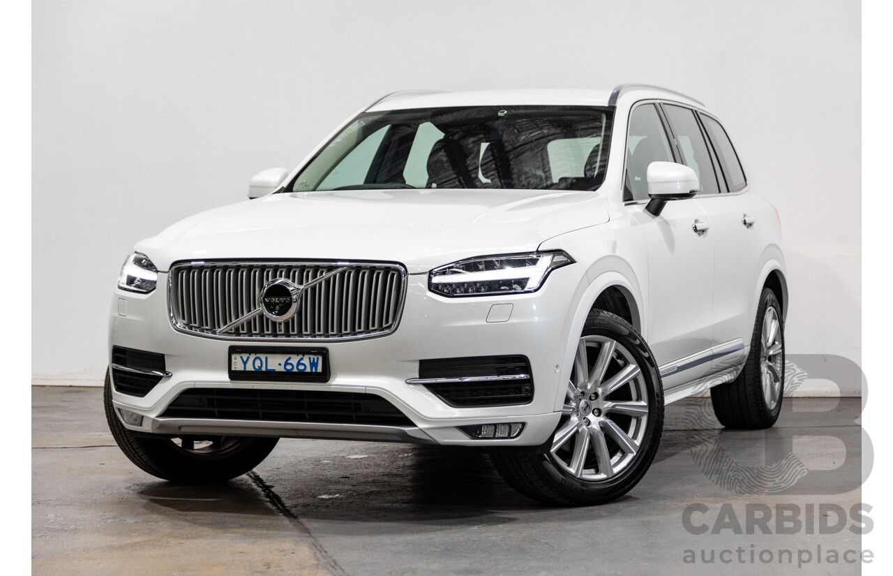 1/2016 Volvo XC90 D5 2.0 Inscription (AWD) 256 MY16 4d Wagon Crystal White Twin Turbo Diesel 2.0L - 7 Seater