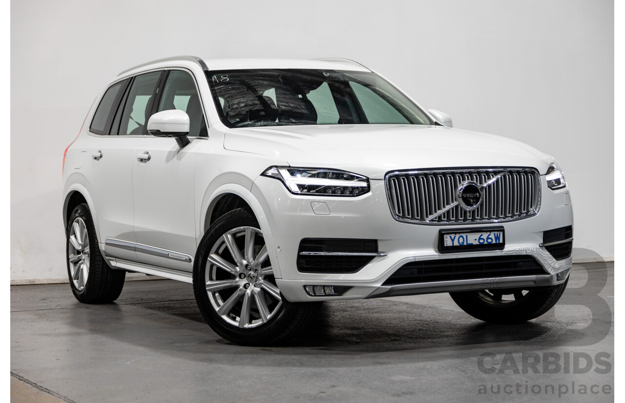 1/2016 Volvo XC90 D5 2.0 Inscription (AWD) 256 MY16 4d Wagon Crystal White Twin Turbo Diesel 2.0L - 7 Seater