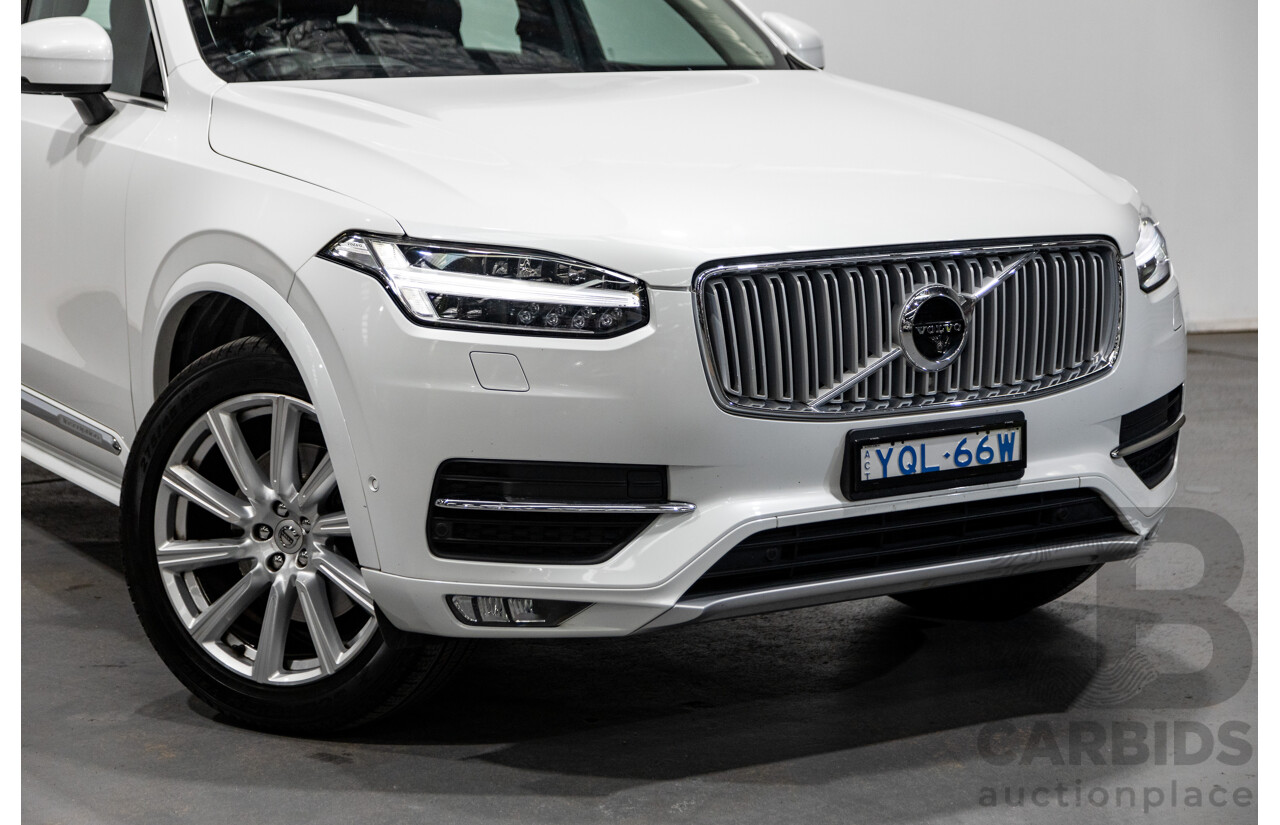 1/2016 Volvo XC90 D5 2.0 Inscription (AWD) 256 MY16 4d Wagon Crystal White Twin Turbo Diesel 2.0L - 7 Seater