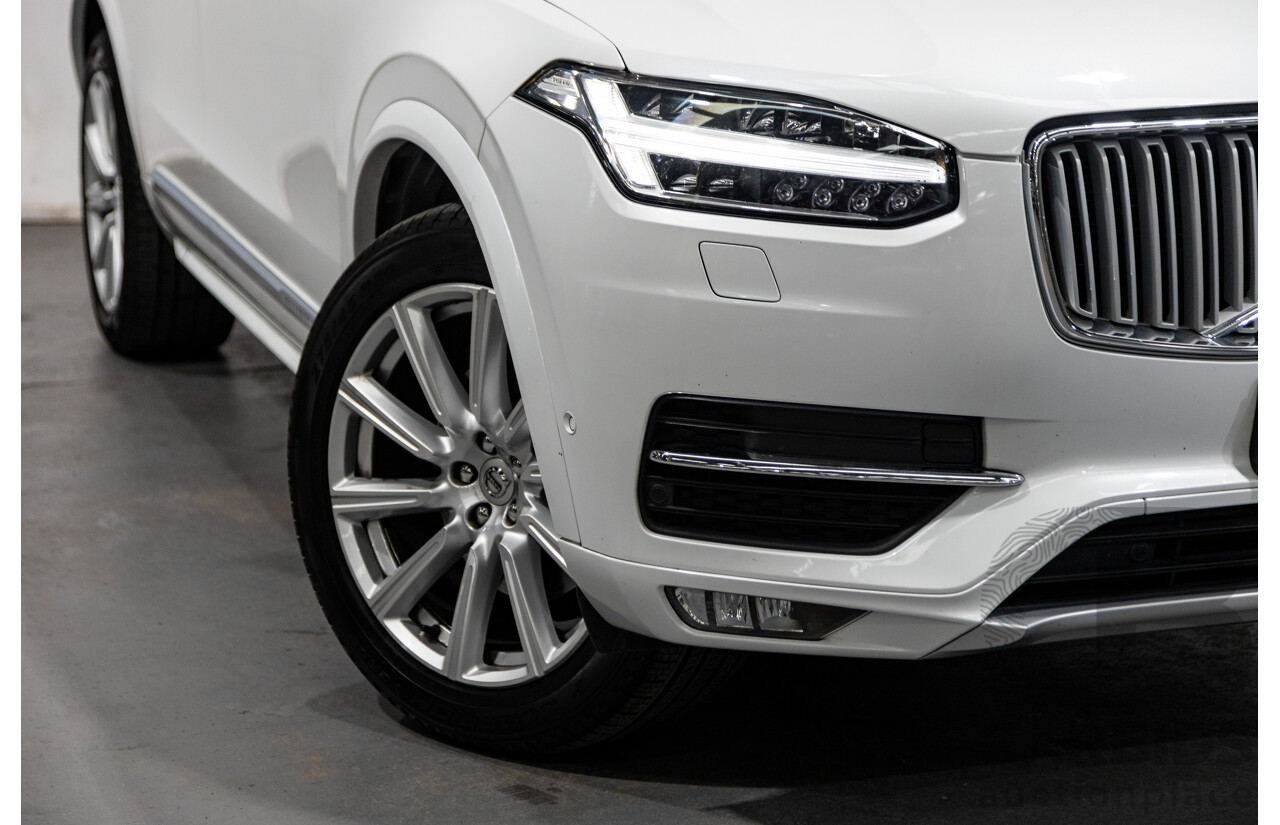 1/2016 Volvo XC90 D5 2.0 Inscription (AWD) 256 MY16 4d Wagon Crystal White Twin Turbo Diesel 2.0L - 7 Seater