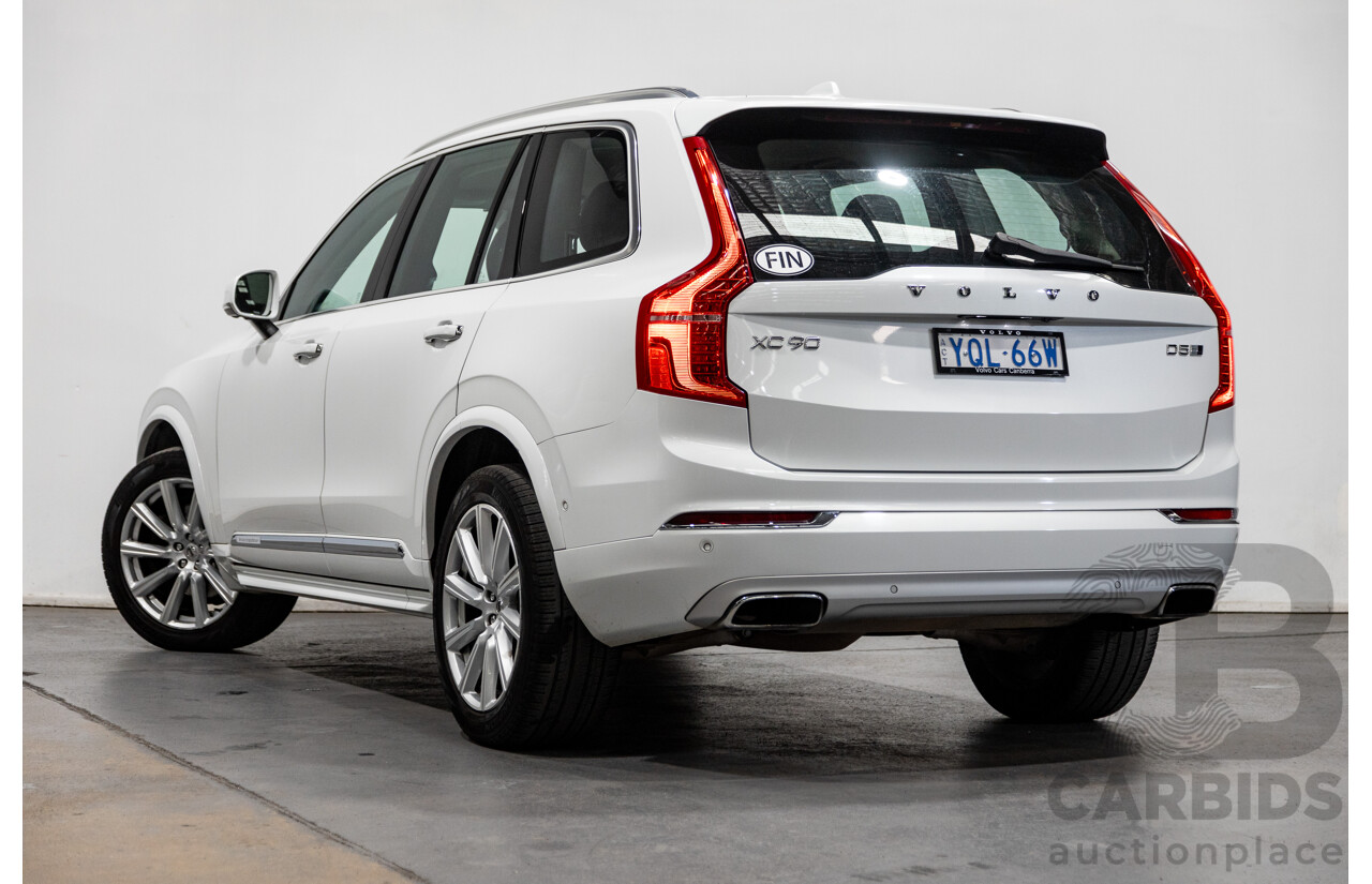 1/2016 Volvo XC90 D5 2.0 Inscription (AWD) 256 MY16 4d Wagon Crystal White Twin Turbo Diesel 2.0L - 7 Seater