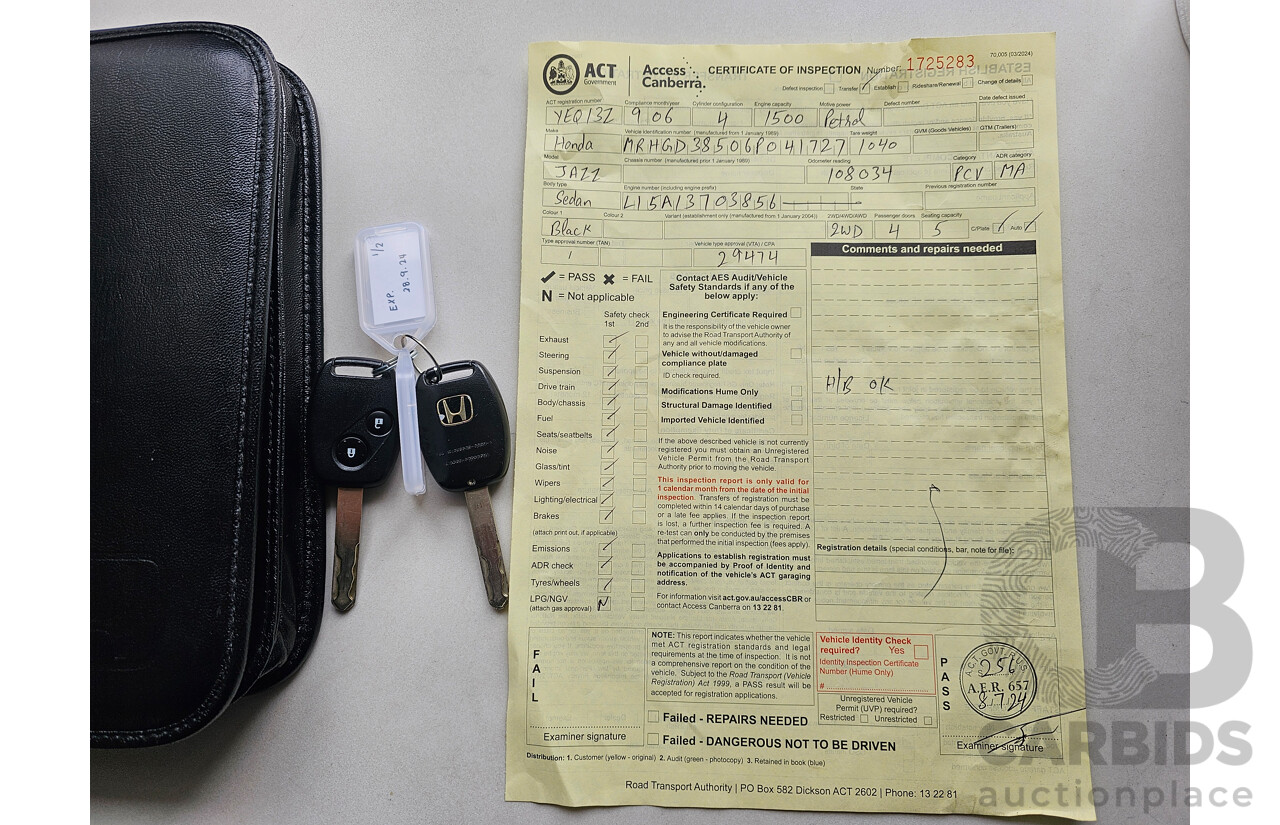 9/2006 Honda Jazz VTi MY06 5d Hatchback Black 1.5L