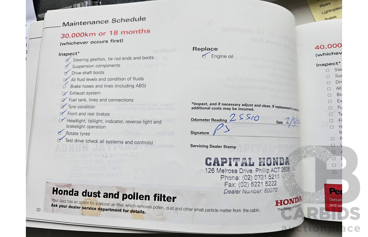 9/2006 Honda Jazz VTi MY06 5d Hatchback Black 1.5L