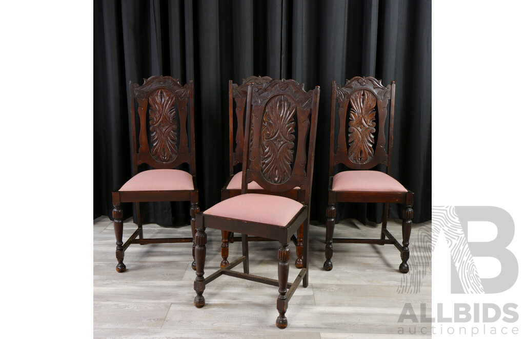 Set of Four Oak Dining Chairs