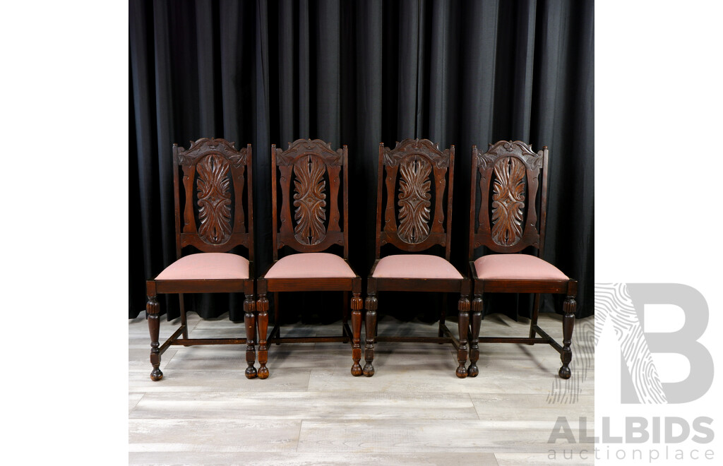 Set of Four Oak Dining Chairs