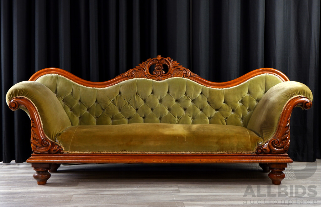 Victorian Mahogany Chaise Lounge