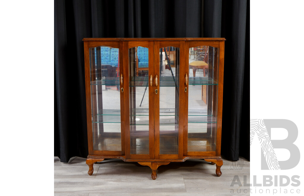 Birch Art Deco Display Cabinet
