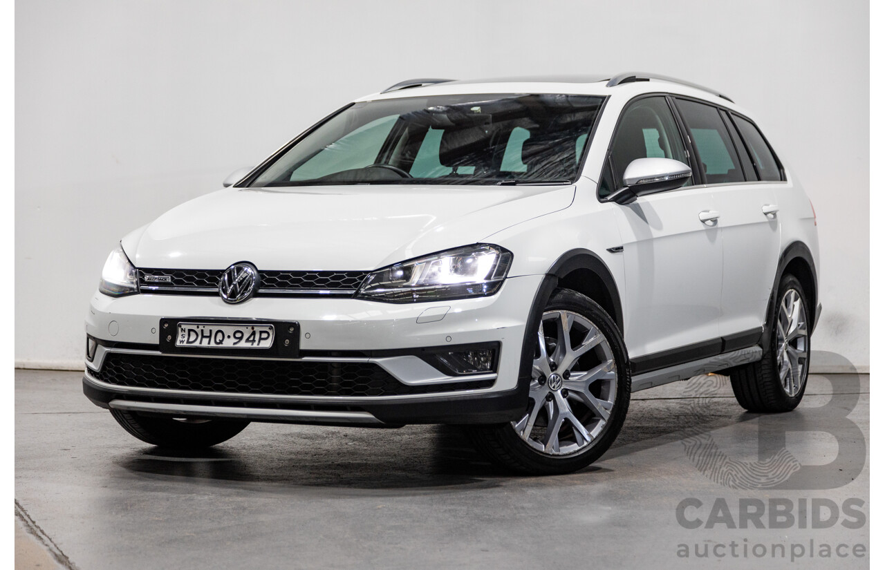 2/2016 Volkswagen Golf Alltrack 132 TSI (AWD) MK7 AU MY16 4d Wagon Pure White Turbo 1.8L