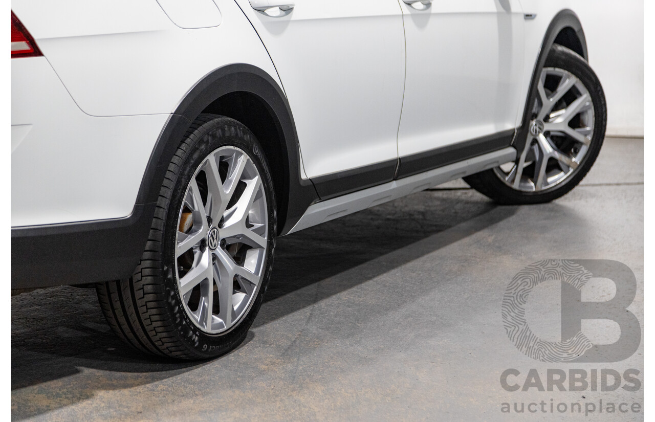 2/2016 Volkswagen Golf Alltrack 132 TSI (AWD) MK7 AU MY16 4d Wagon Pure White Turbo 1.8L