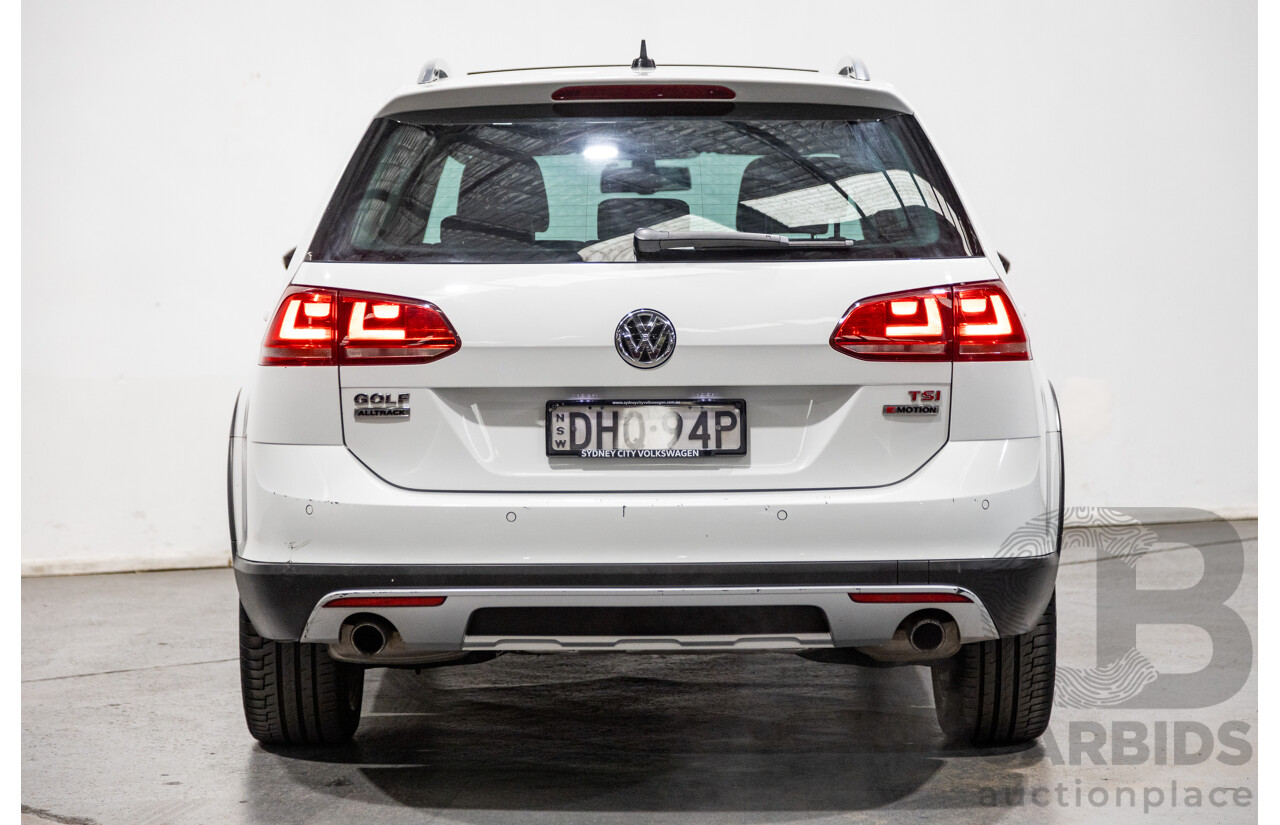2/2016 Volkswagen Golf Alltrack 132 TSI (AWD) MK7 AU MY16 4d Wagon Pure White Turbo 1.8L