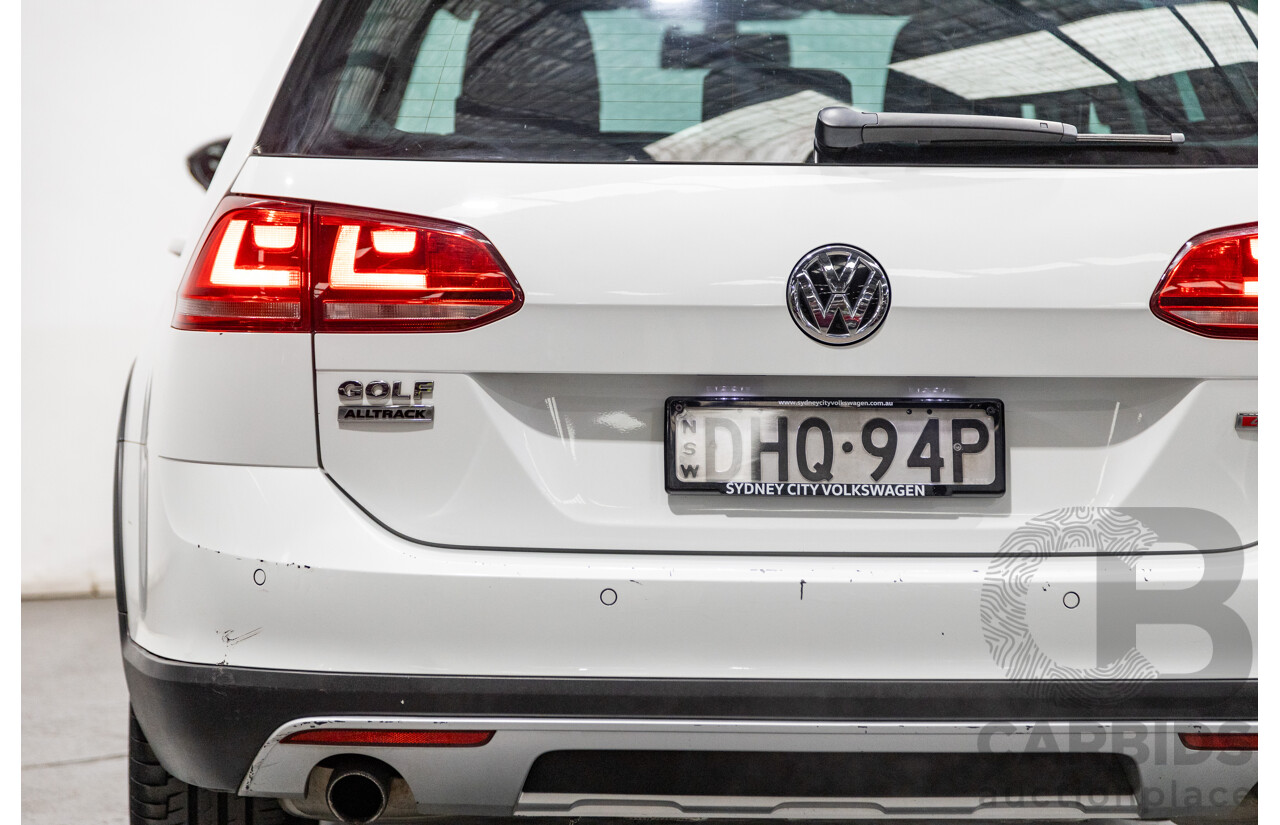 2/2016 Volkswagen Golf Alltrack 132 TSI (AWD) MK7 AU MY16 4d Wagon Pure White Turbo 1.8L