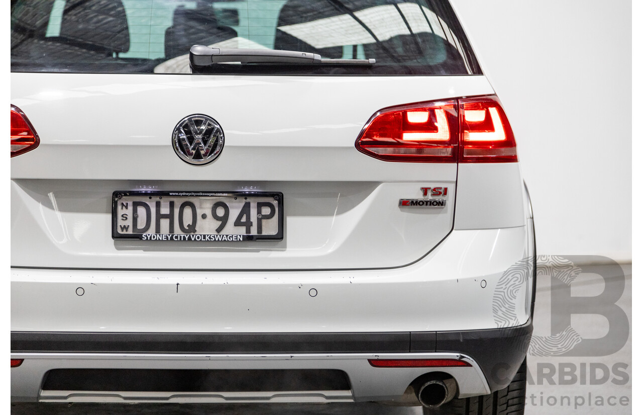 2/2016 Volkswagen Golf Alltrack 132 TSI (AWD) MK7 AU MY16 4d Wagon Pure White Turbo 1.8L