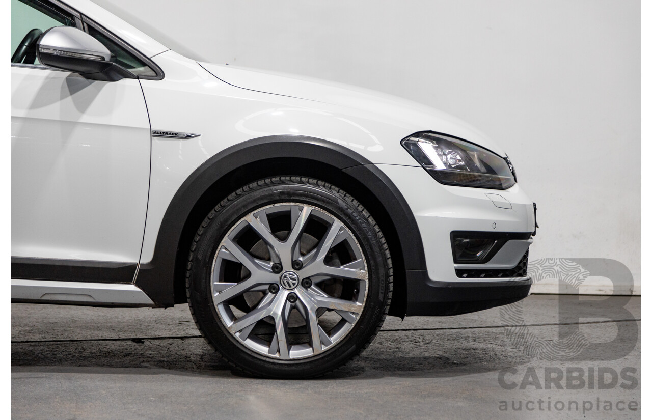 2/2016 Volkswagen Golf Alltrack 132 TSI (AWD) MK7 AU MY16 4d Wagon Pure White Turbo 1.8L