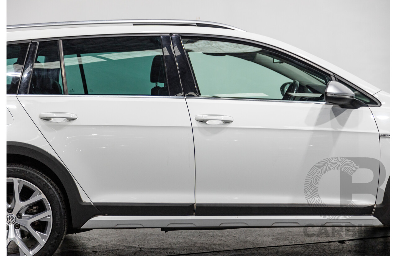 2/2016 Volkswagen Golf Alltrack 132 TSI (AWD) MK7 AU MY16 4d Wagon Pure White Turbo 1.8L