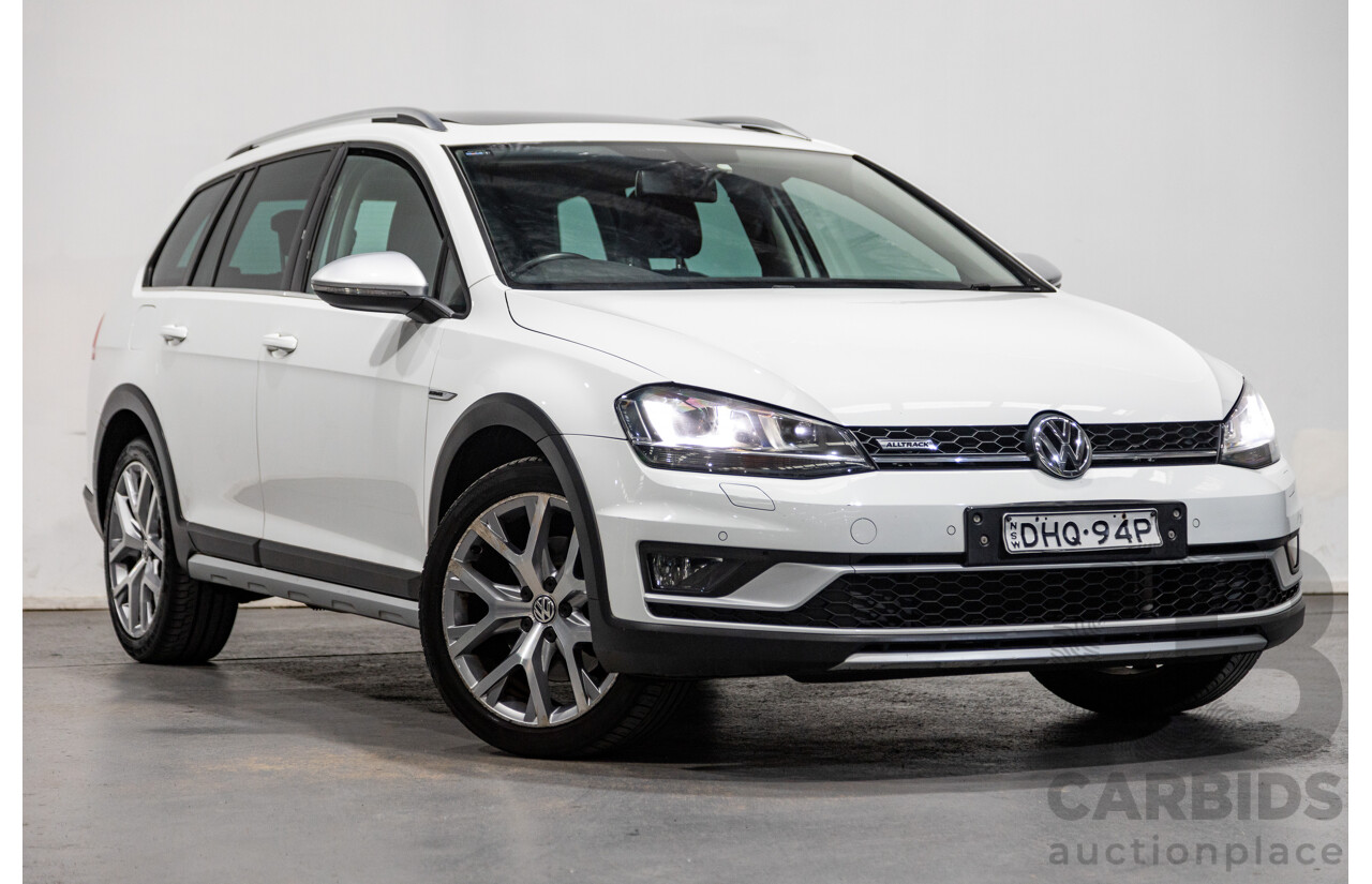 2/2016 Volkswagen Golf Alltrack 132 TSI (AWD) MK7 AU MY16 4d Wagon Pure White Turbo 1.8L