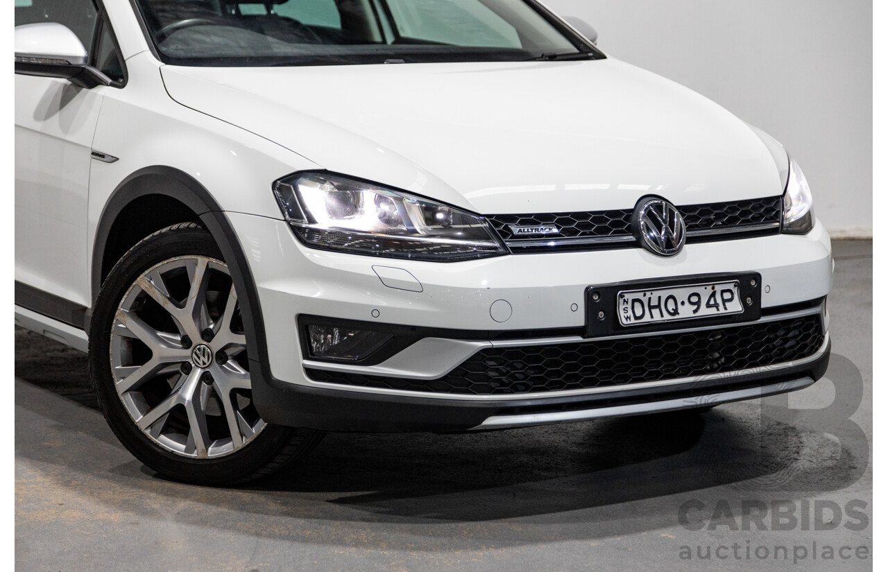 2/2016 Volkswagen Golf Alltrack 132 TSI (AWD) MK7 AU MY16 4d Wagon Pure White Turbo 1.8L