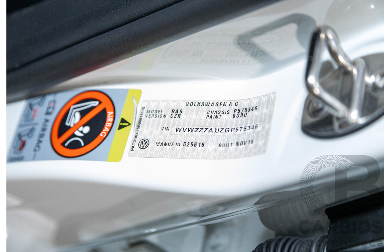 2/2016 Volkswagen Golf Alltrack 132 TSI (AWD) MK7 AU MY16 4d Wagon Pure White Turbo 1.8L