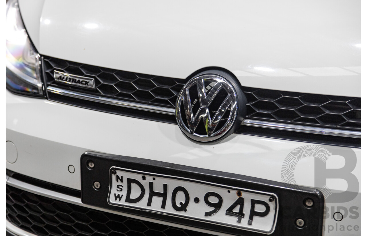 2/2016 Volkswagen Golf Alltrack 132 TSI (AWD) MK7 AU MY16 4d Wagon Pure White Turbo 1.8L