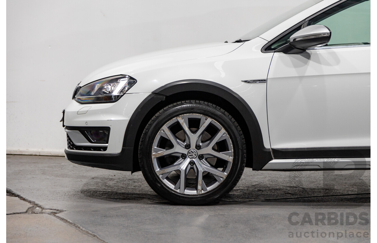 2/2016 Volkswagen Golf Alltrack 132 TSI (AWD) MK7 AU MY16 4d Wagon Pure White Turbo 1.8L