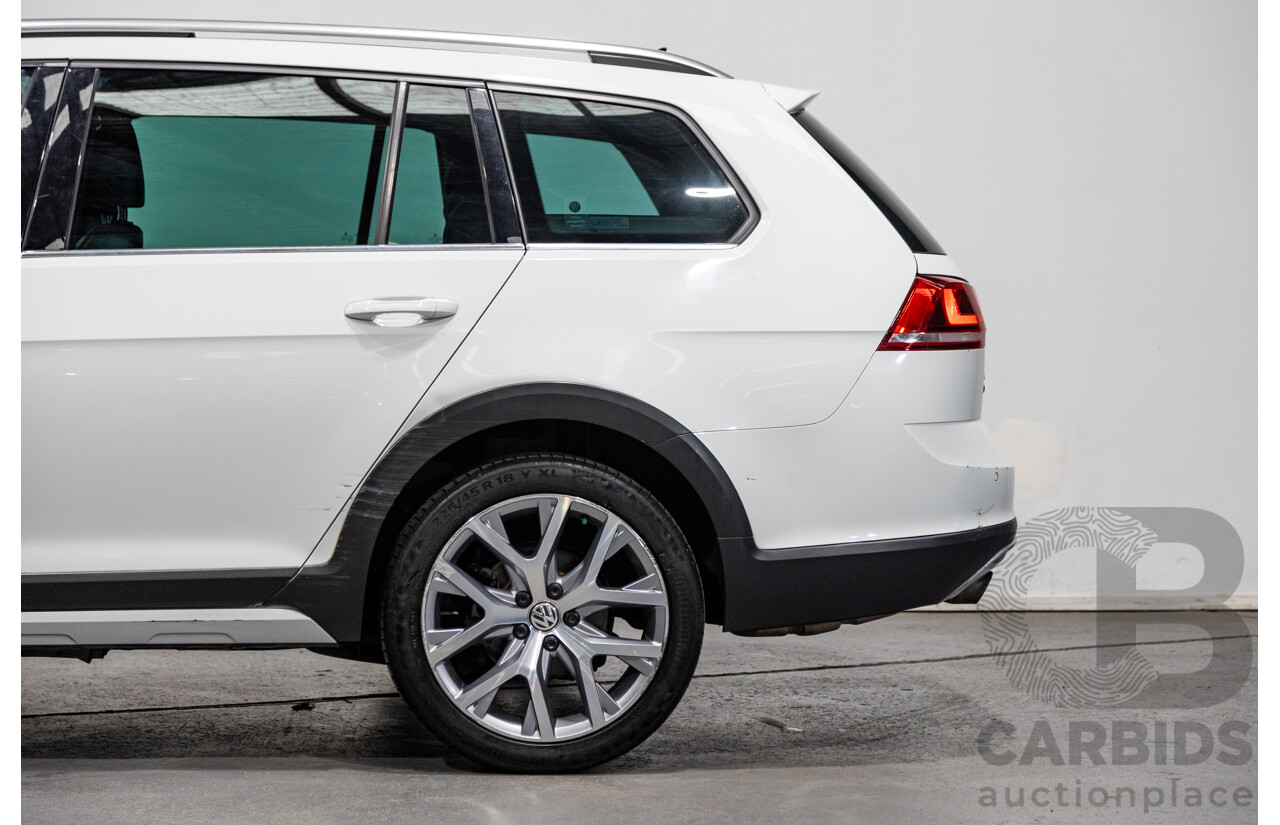 2/2016 Volkswagen Golf Alltrack 132 TSI (AWD) MK7 AU MY16 4d Wagon Pure White Turbo 1.8L