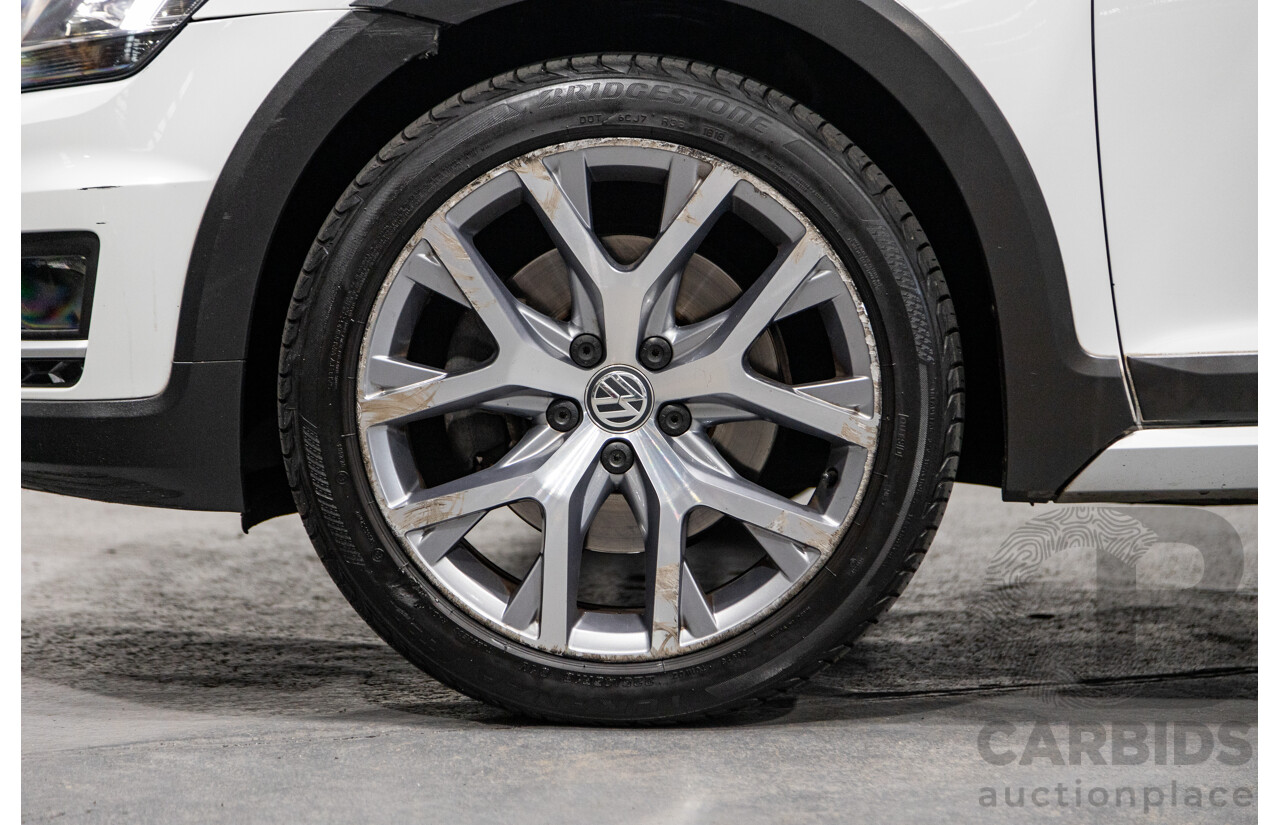 2/2016 Volkswagen Golf Alltrack 132 TSI (AWD) MK7 AU MY16 4d Wagon Pure White Turbo 1.8L