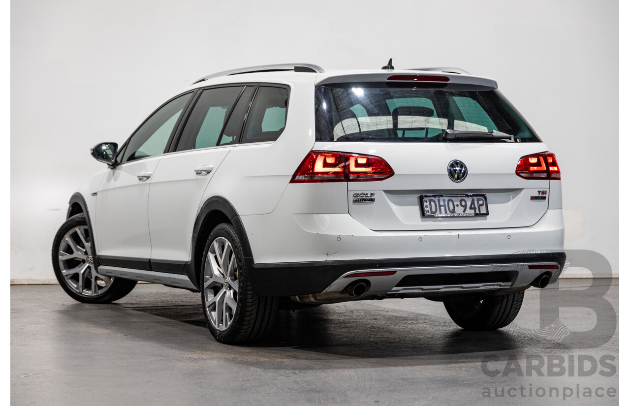 2/2016 Volkswagen Golf Alltrack 132 TSI (AWD) MK7 AU MY16 4d Wagon Pure White Turbo 1.8L