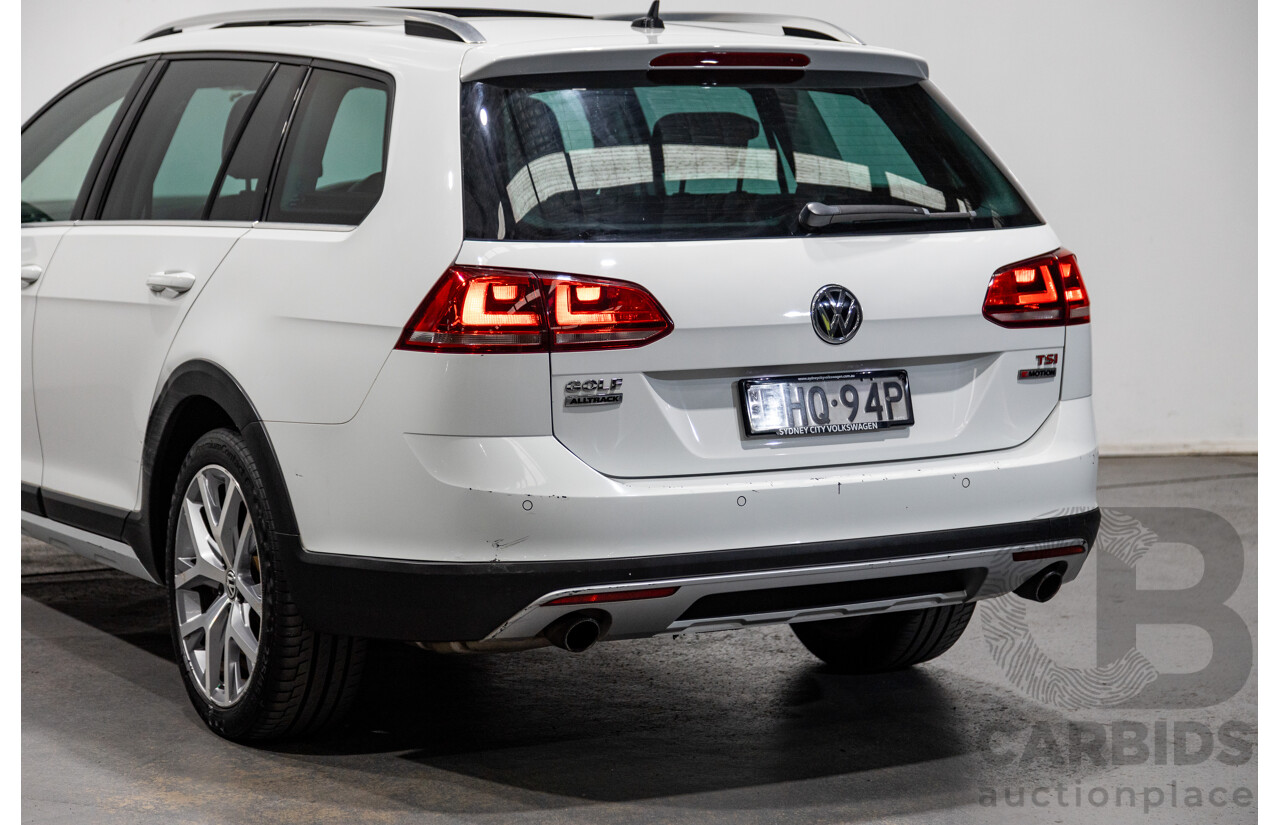 2/2016 Volkswagen Golf Alltrack 132 TSI (AWD) MK7 AU MY16 4d Wagon Pure White Turbo 1.8L