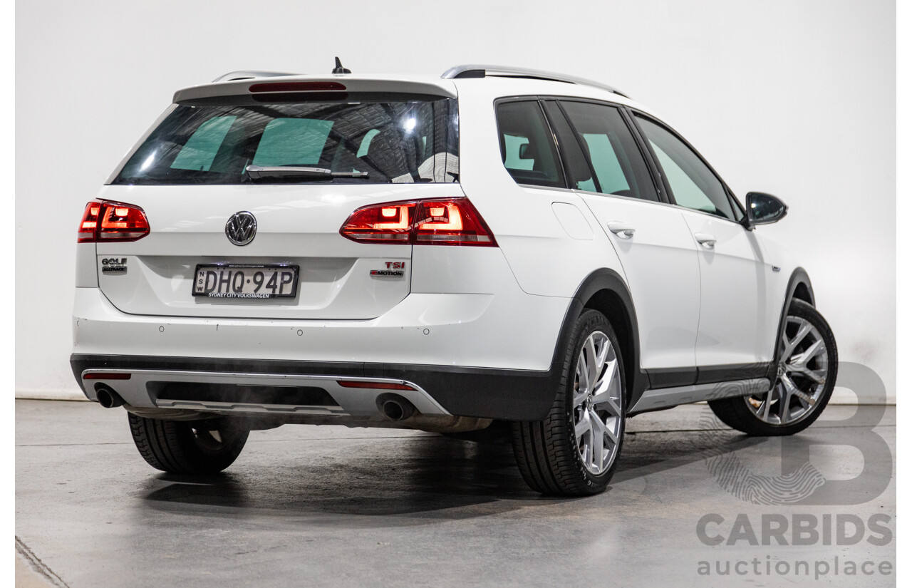 2/2016 Volkswagen Golf Alltrack 132 TSI (AWD) MK7 AU MY16 4d Wagon Pure White Turbo 1.8L