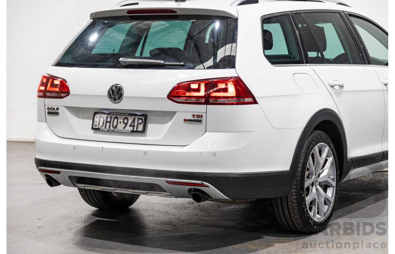 2/2016 Volkswagen Golf Alltrack 132 TSI (AWD) MK7 AU MY16 4d Wagon Pure White Turbo 1.8L