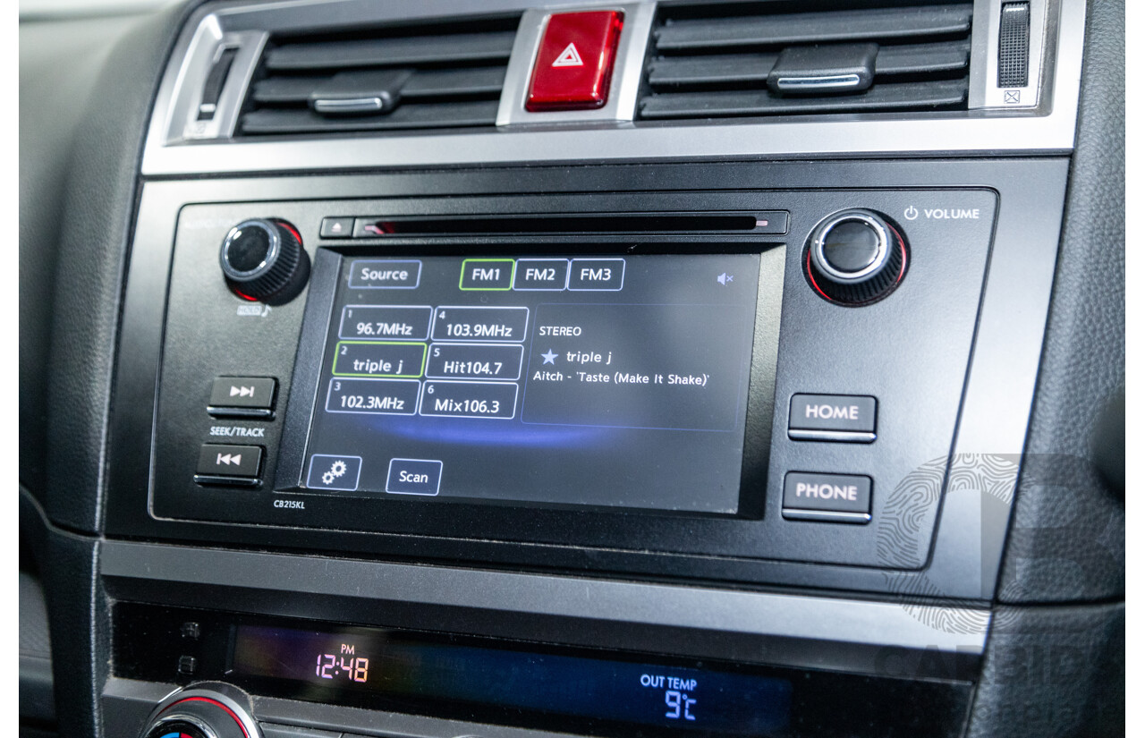 2/2017 Subaru Outback 2.5i (AWD) 5GEN MY17 4d Wagon Ice Silver Metallic 2.5L