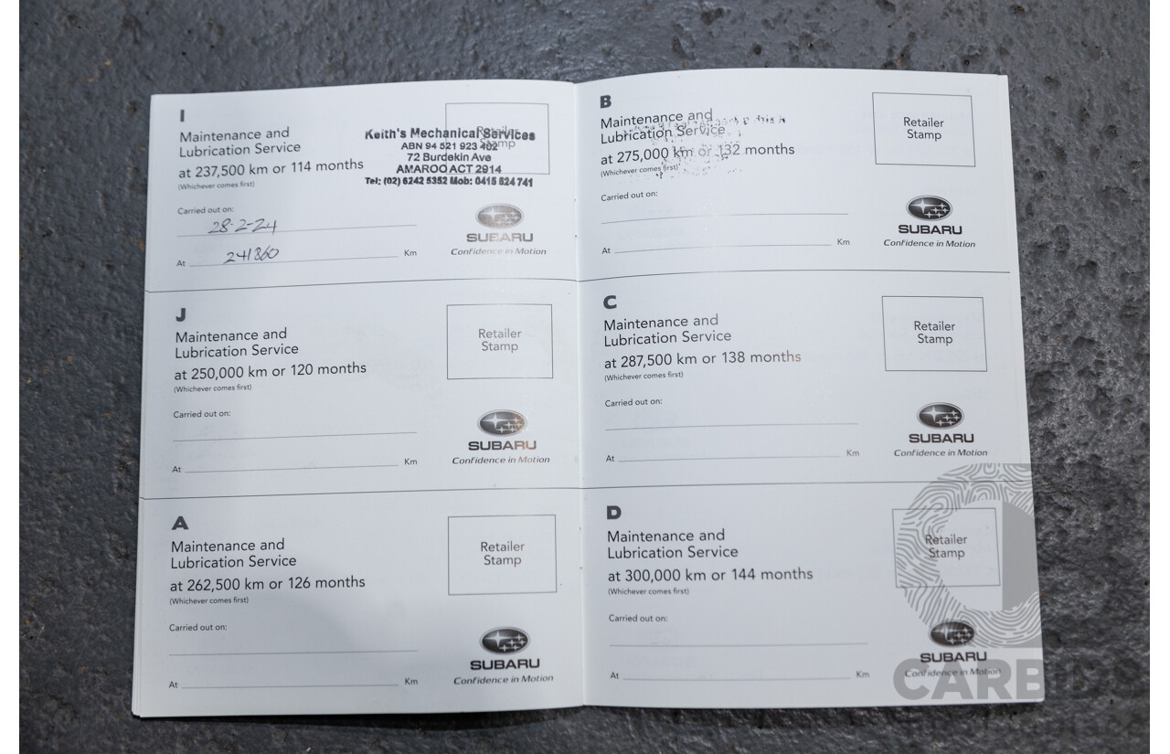 2/2017 Subaru Outback 2.5i (AWD) 5GEN MY17 4d Wagon Ice Silver Metallic 2.5L