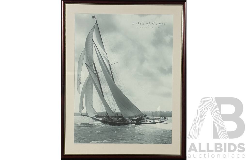 Beken of Cowes, Rainbow II 1898, Digital Print of Original Historical Photograph on Fine Art Paper