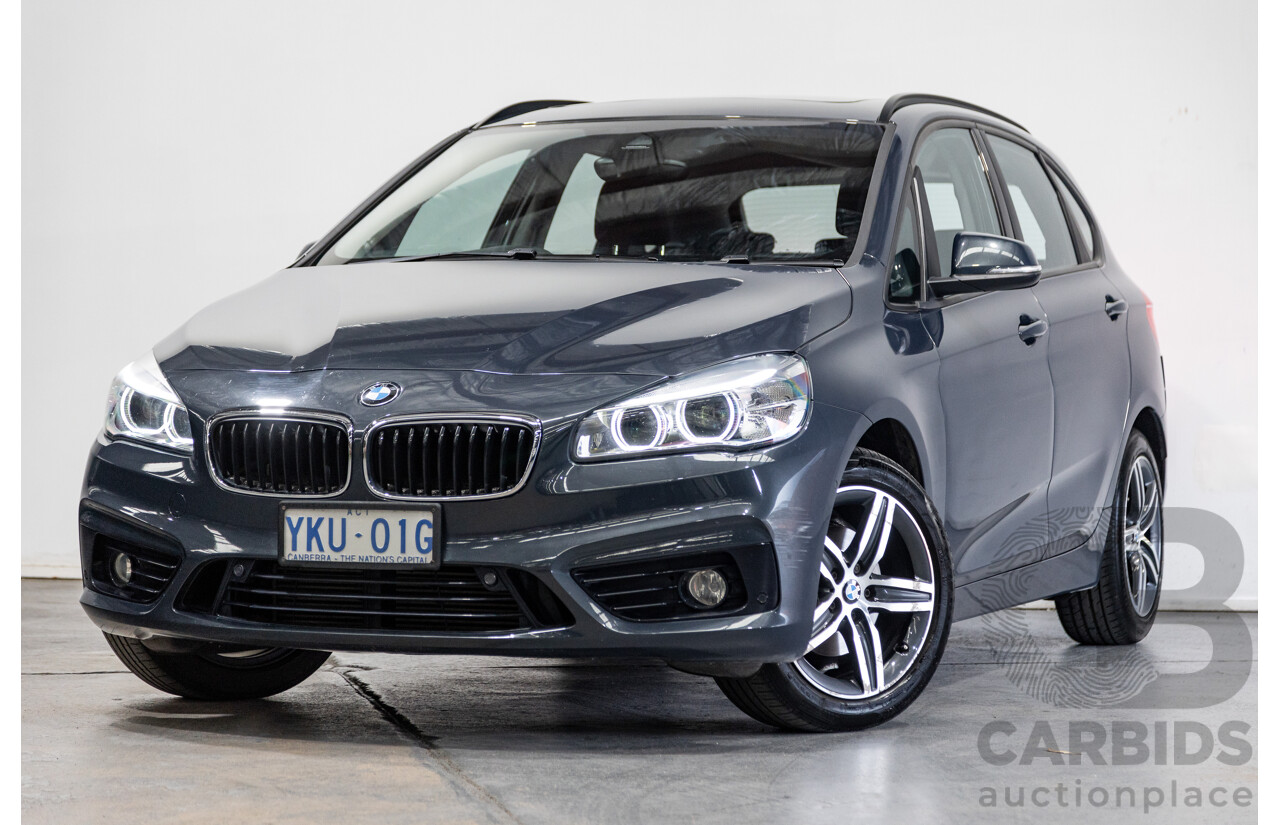 8/2015 BMW 218d Active Tourer Sport Line F45 4d Wagon Metallic Grey Turbo Diesel 2.0L