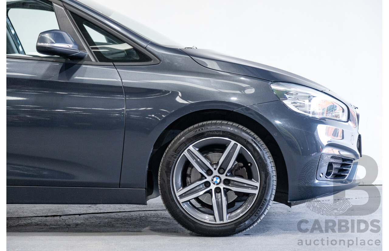 8/2015 BMW 218d Active Tourer Sport Line F45 4d Wagon Metallic Grey Turbo Diesel 2.0L