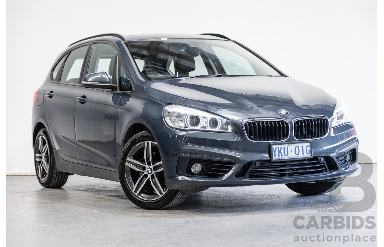 8/2015 BMW 218d Active Tourer Sport Line F45 4d Wagon Metallic Grey Turbo Diesel 2.0L