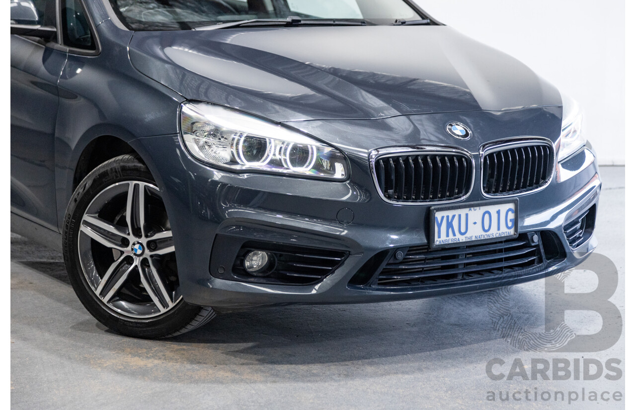 8/2015 BMW 218d Active Tourer Sport Line F45 4d Wagon Metallic Grey Turbo Diesel 2.0L