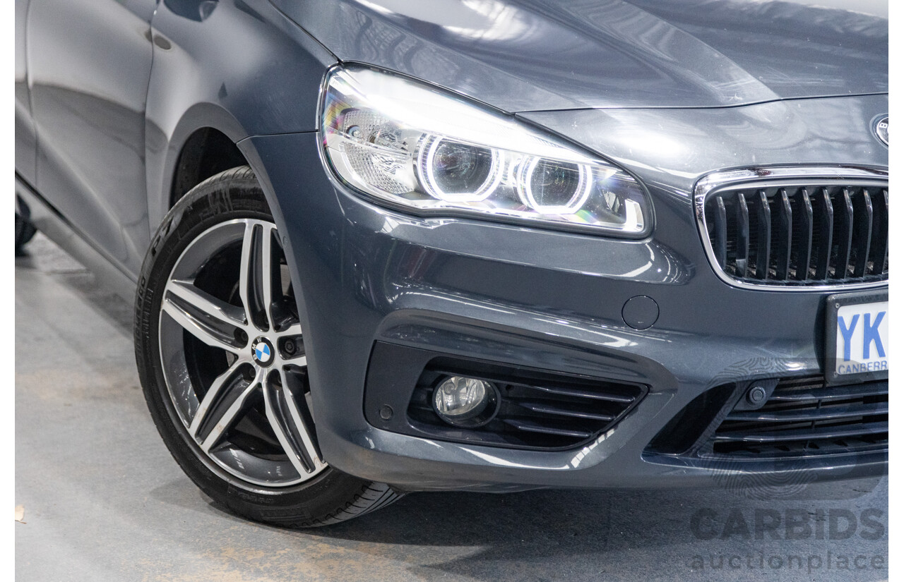 8/2015 BMW 218d Active Tourer Sport Line F45 4d Wagon Metallic Grey Turbo Diesel 2.0L