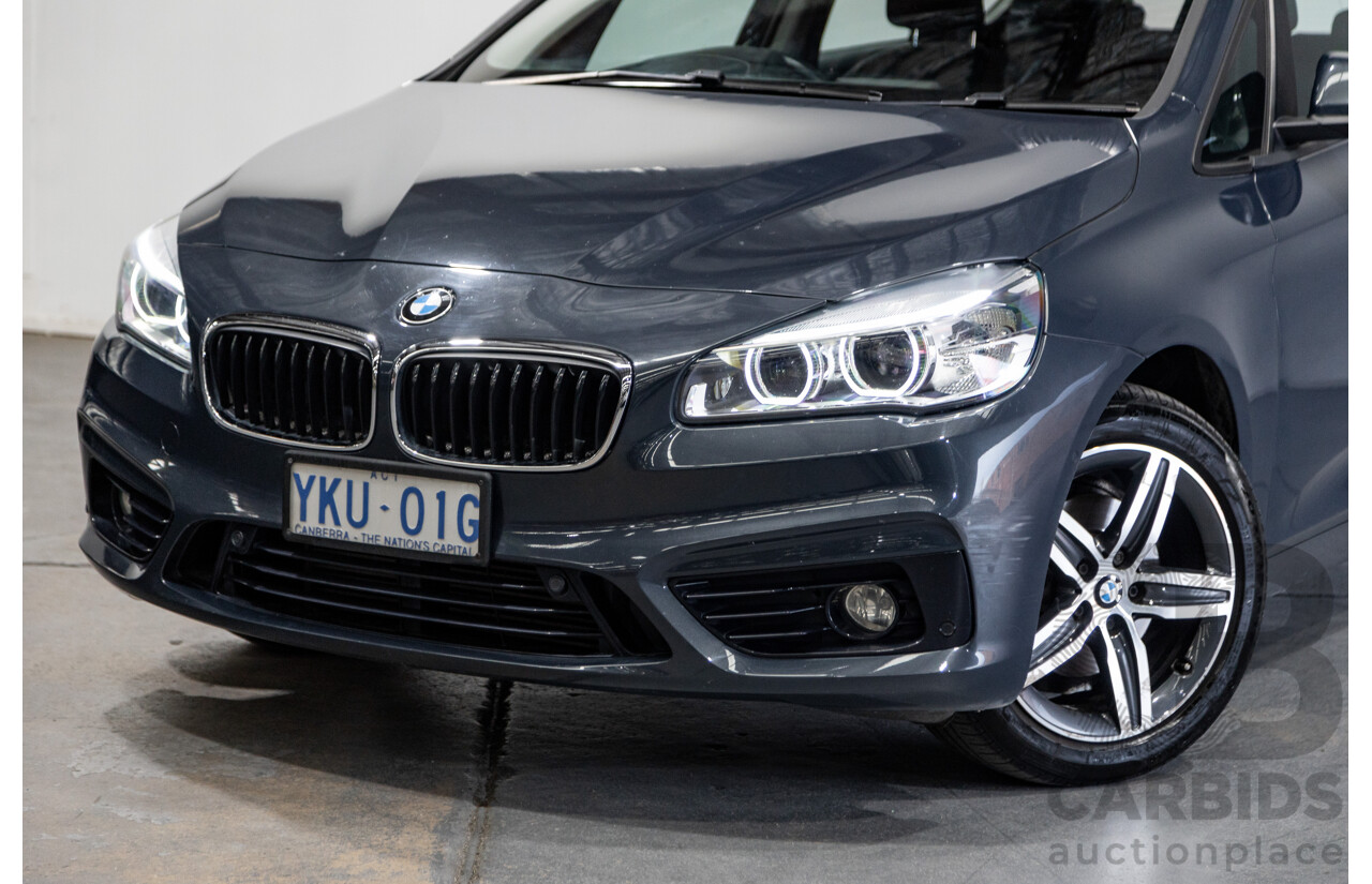 8/2015 BMW 218d Active Tourer Sport Line F45 4d Wagon Metallic Grey Turbo Diesel 2.0L